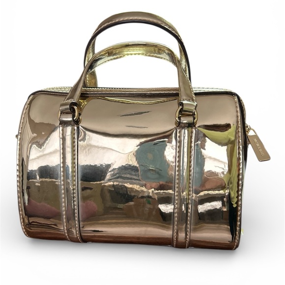 Metallic Gold MICHAEL KORS Small Duffle Crossbody/ Pale Gold - Picture 2 of 9